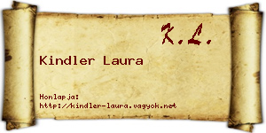 Kindler Laura névjegykártya